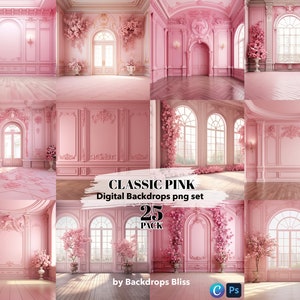 Różowe tło cyfrowe do ciążowego pokoju, różowe panele, cyfrowe tło do kompozytowej fotografii, różowe panele ścienne, tło do ciążowego pokoju