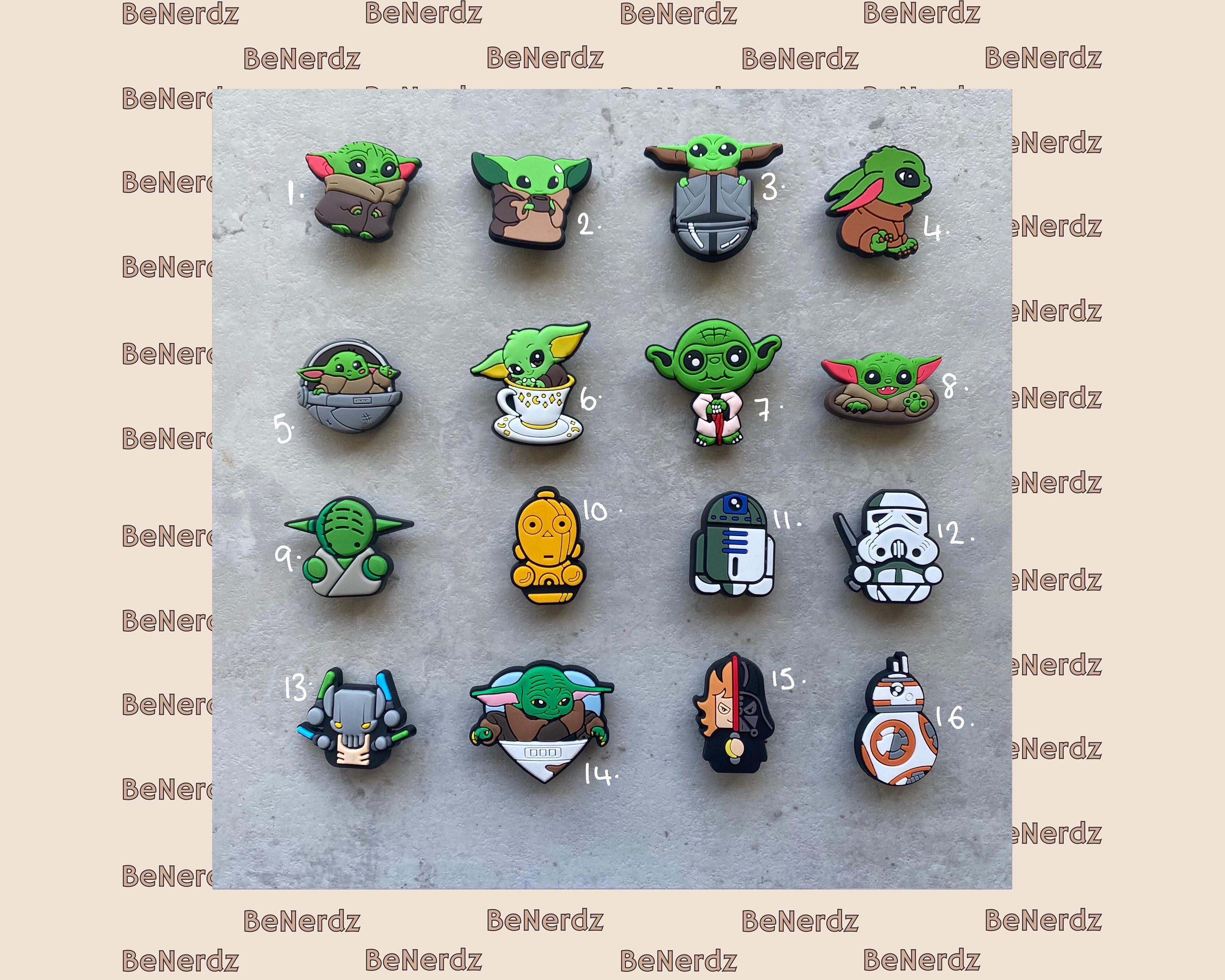 Baby Yoda Grogu Star Wars Inspired Croc Charm Jibbitz Etsy UK