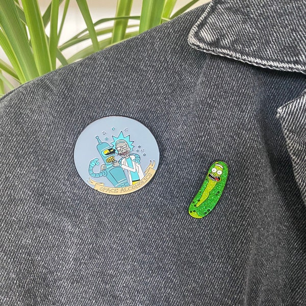 Pickle Rick | Rick and Bender | Rick & Morty/futurama enamel brooch pins