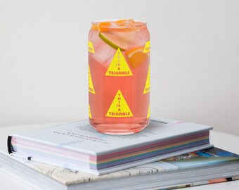 Lata de vidrio con forma de lata de sentido común YT