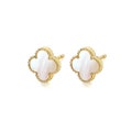 Earrings, stud earrings Clover 9 mm gold plated, silver product logo