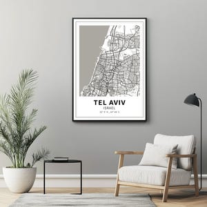 5 stadsplattegronden van het Heilige Land: Jeruzalem, Tel Aviv, Haifa, Nazareth en Kinneret.  Hoge kwaliteit posters om af te drukken!