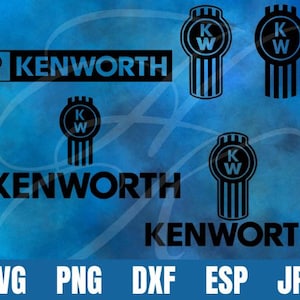 Loga Kenworth | Kenworth | KW | Duże ciężarówki | Ciężarówki z naczepą | Kierowcy ciężarówek | Plik do cięcia | SVG | Pliki cyfrowe