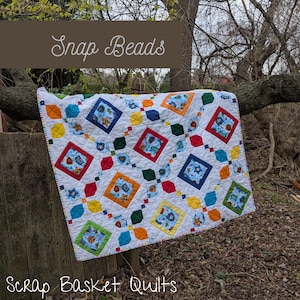 Snap Beads Scrap Quilt Pattern: Multiple Sizes