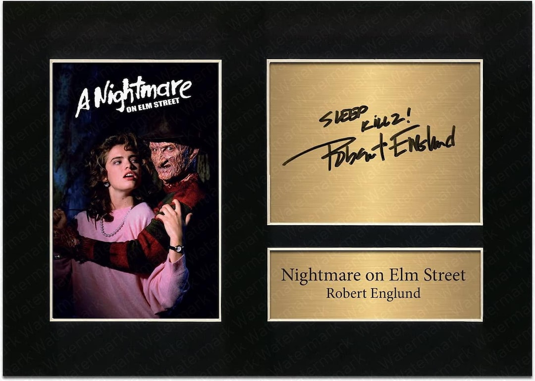 Freddy Krueger Robert Englund Nightmare On Elm Street A4 Etsy