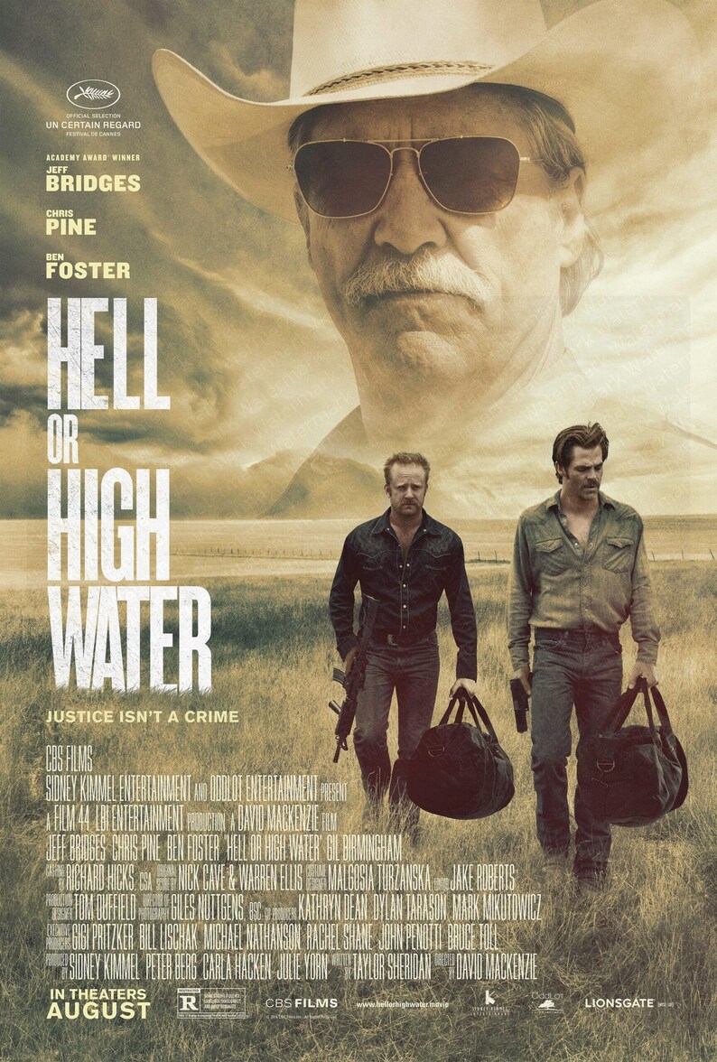 hell or high water A4 movie poster limited edition printed image 1