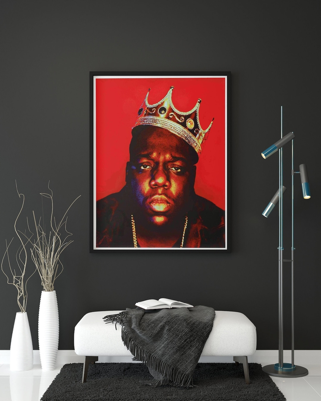Biggie Smalls Crown In Luke Cage Style Poster Print For Wall Art - Foto 5