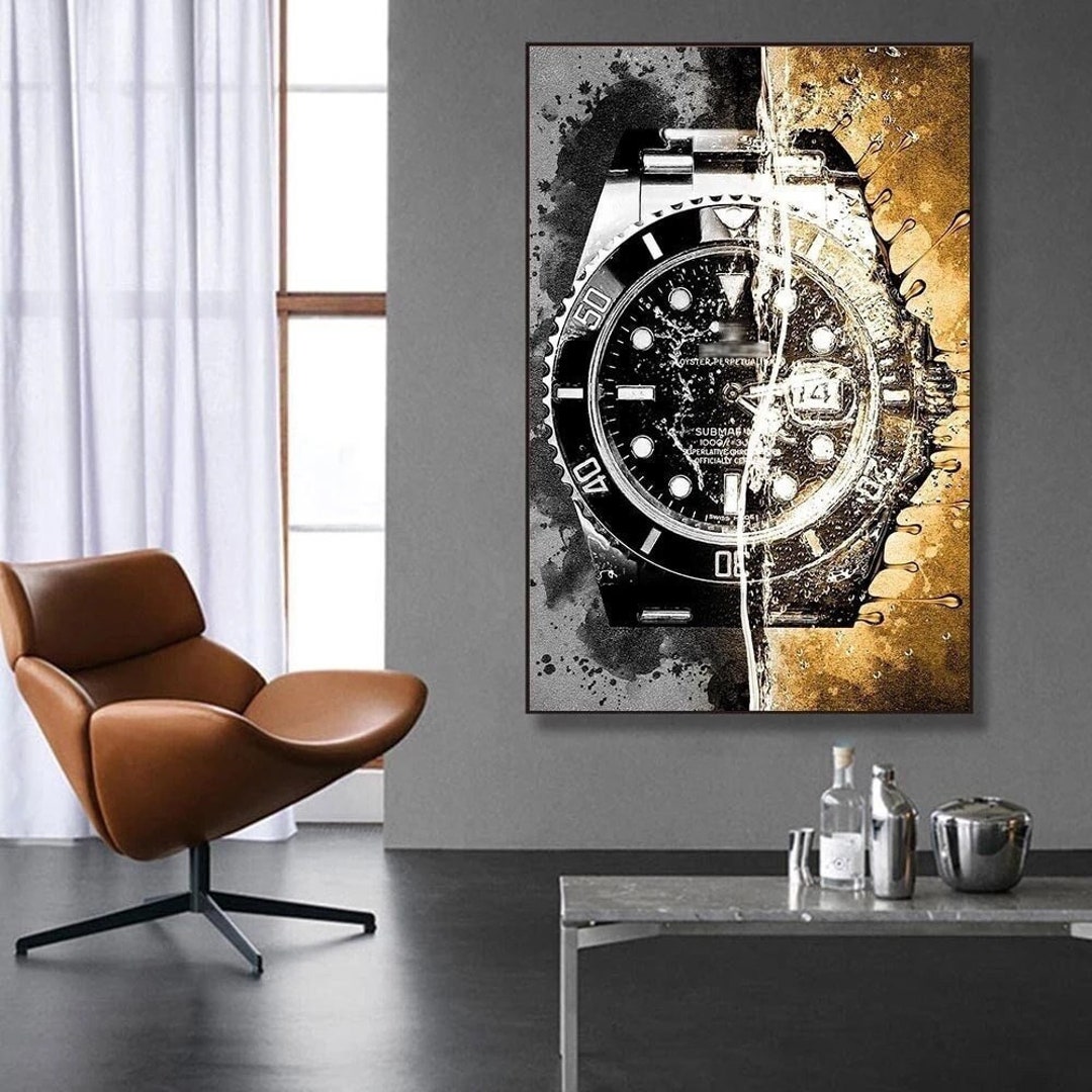 Luxury Wrist Watch Wall Art Canvas Etsy.de