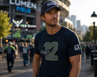 12th man | Seahawks Style Tee | Football Jersey Graphic Shirt | Original Design