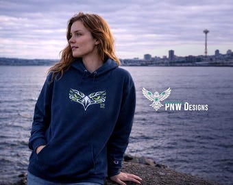 Emerald City Hawk | Original Art | PNW inspired