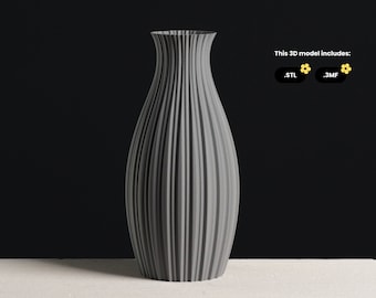 STL-bestand moderne decoratievaas, 3D-afdrukmodel voor 3D-afdrukken in vaasmodus