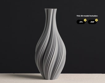 Sprout Vase STL file, 3D Print Model for Vase Mode 3D Printing