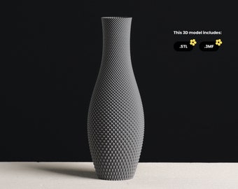 Bouquet Flower Vase STL file, 3D Print File for Vase Mode 3D Printing