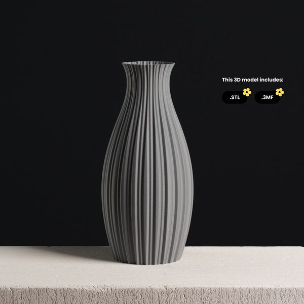 Modern Decoration Vase STL file, 3D Print Model for Vase Mode 3D Printing