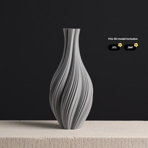 Sprout Vase STL file, 3D Print Model for Vase Mode 3D Printing