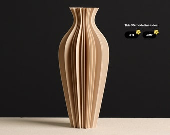 Abstract Bulb Vase STL file, 3D Printer Model for Vase Mode 3D Printing