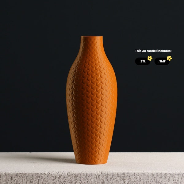 Triangular Vase STL 3D Printer file for Vase Mode 3D Printing