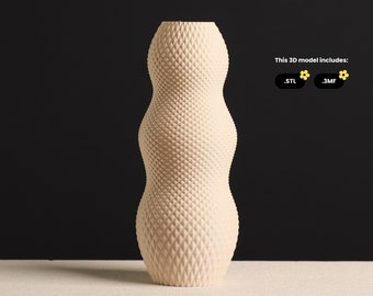 Geometric Bulb Vase STL file, 3D Model for 3D Printing Home Decor