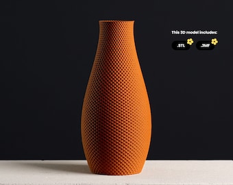 Archivo STL de jarrón de flores de diamante, modelo 3D para impresión 3D en modo jarrón