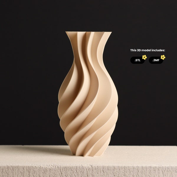 Star Vase STL file, 3D Print Model for Vase Mode 3D Printing