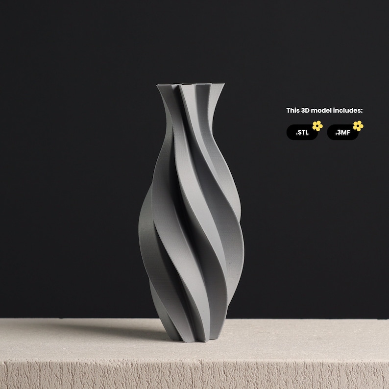 Spiral Vase STL File, 3D Print Model for Vase Mode 3D Printing Etsy