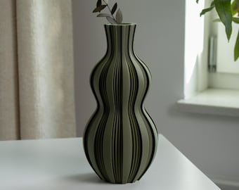 Elegant böjd vas COLETTE STL-fil, 3D-utskriftsmodell för vasläge 3D-utskrift