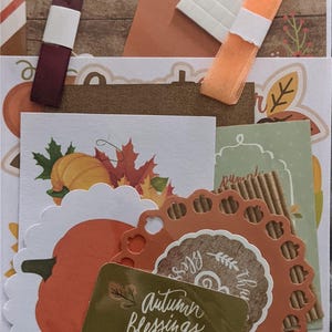 Kit para fazer cartões de outono A6 marrom e laranja