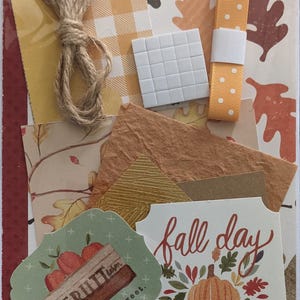 Kit de fabrication de cartes d'automne A6 marron et orange