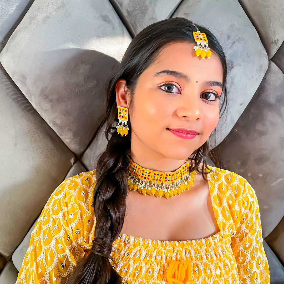 Choker Set for Haldi/ Mehndi / Sangeet Functions Etsy