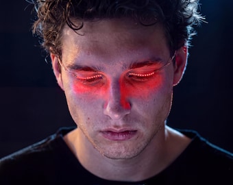 Eyelashes Neon LED,Party Eyelashes, Party Accessories,Light-up Lashes,Colourful Lashes,Strip Eyelashes,Festival Makeup Accessories,Glowing