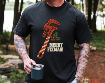 Merry Fixmas Plumber T-Shirt, Funny Christmas Gift