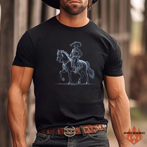 Charro Spirit Tee, Traditional Mexican Cowboy Design, Comfort Colors