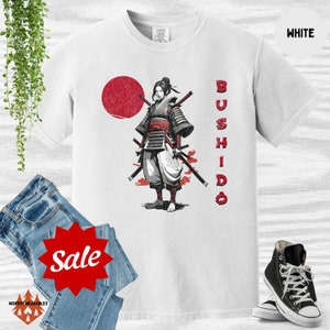 Female Samurai Bushidō T-Shirt, Japanese Warrior Tee, Bushidō Code Shirt, Comfort Colors 1717