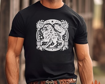 Werewolf Crest T-Shirt: Gothic Horror Tee - Comfort Colors
