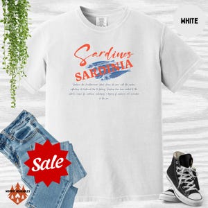 Sardinia Sardines Tee, Mediterranean Island Heritage T-Shirt, Coastal Seafood Lover Shirt, Comfort Colors 1717