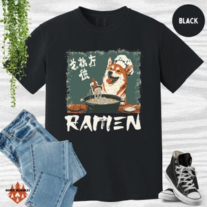 T-shirt Ramen Loving Dog, couleurs confortables