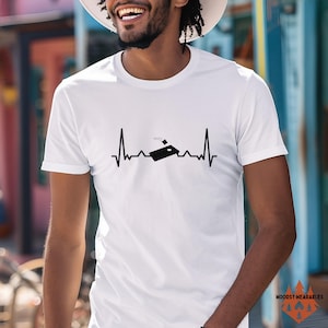 Cornhole Heartbeat T-Shirt: Comfort Colors Ringspun Cotton Tee