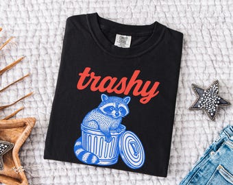 T-Shirt - Funny Raccoon T-Shirt: Trash Panda Meme, Sarcastic Wildlife Tee
