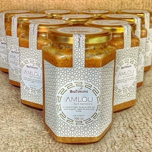 Authentic Moroccan Amlou - Argan Oil, Almonds & Honey Spread | Healthy Delight for Breakfast & Snacks | Organic Artisanal | 700g