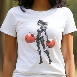 Cyborg Woman T-Shirt: Futuristic Streetwear Art Tee