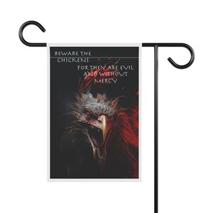 Beware The Evil Chickens - Garden & House Banner