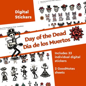 Day of the Dead Digital Sticker Pack - Instant Download GoodNotes and PNG Files