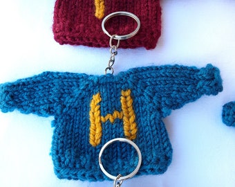 Monogram Weasley Sweater Letter Keychain Magic Gift Handmade