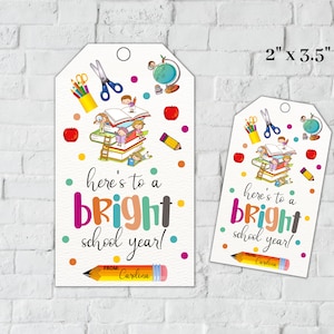 Back to School, First Day Of School Gift Tag, Back To School Gift Tag, Teacher Thank You Gift Tags, First Day Of School Printable,Preschool