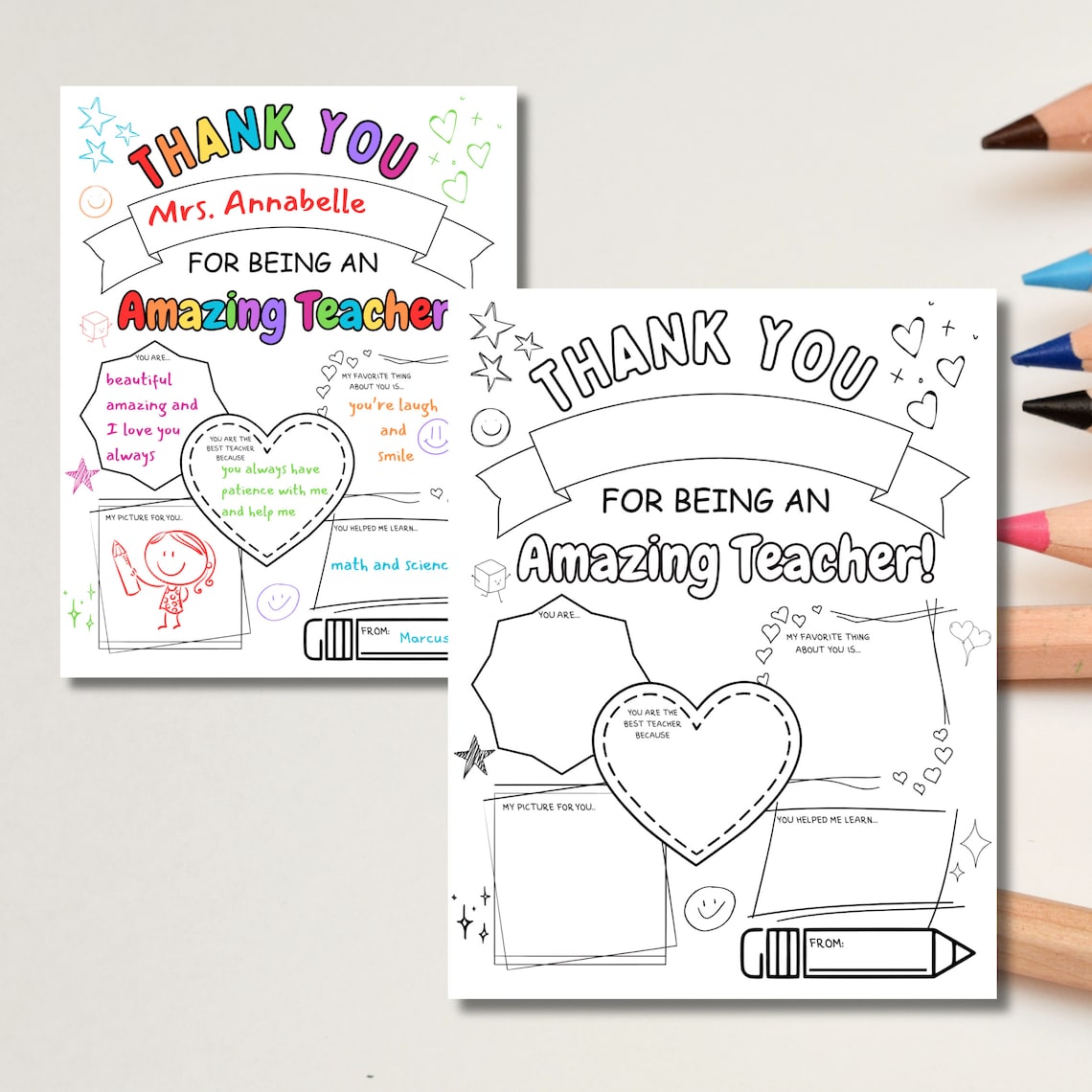 Teacher Appreciation Printable Teacher Appreciation Week Gift Thank You ...
