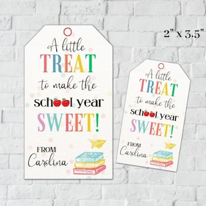 Back to School, First Day Of School Gift Tag, Back To School Gift Tag, Teacher Thank You Gift Tags, First Day Of School Printable, Preschool