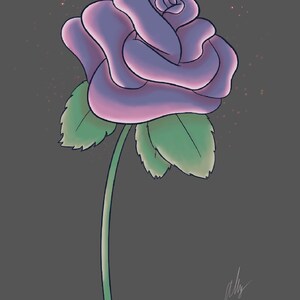 Purple Flower Downloadable Print 5x7
