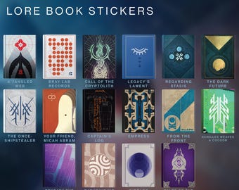Destiny Beyond Light Lore Book Stickers