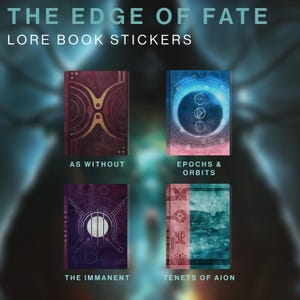 Destiny The Edge of Fate Lore Book Stickers