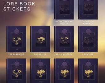 Destiny Vanguard Lore Book Stickers